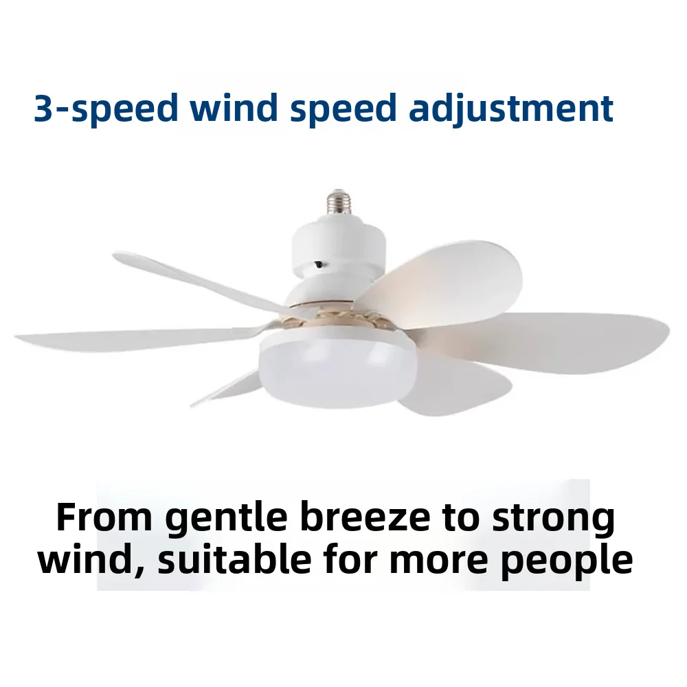 30W/40W LED Ceiling Fan Light (E27 Socket) with wide-range remote dimming, suitable for living rooms, home offices, and general