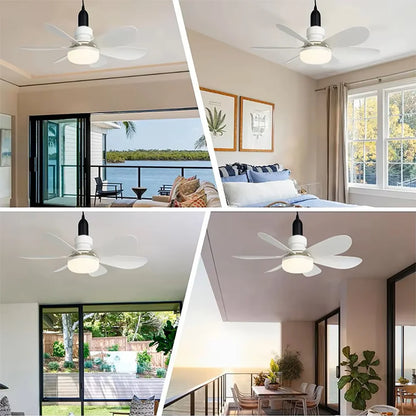 30W/40W LED Ceiling Fan Light (E27 Socket) with wide-range remote dimming, suitable for living rooms, home offices, and general